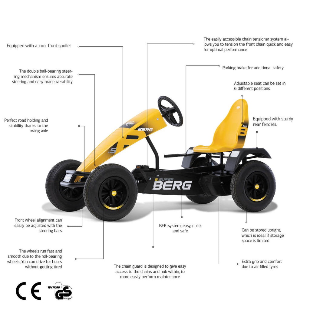 Berg Basic B. Super Yellow Go Kart – Tikes Bikes