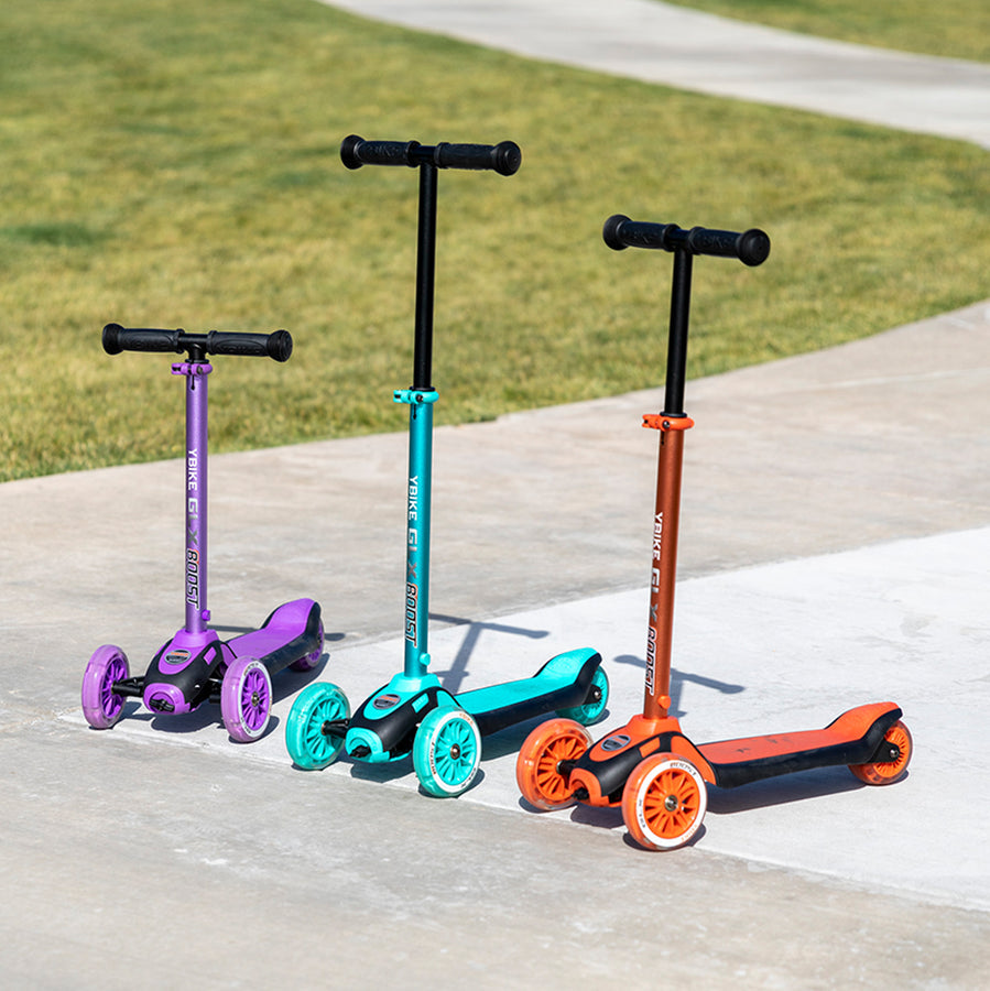 New YBIKE GLX Boost 3 Wheel Kick Scooter