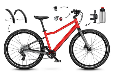 WOOM EXPLORE 5- Woom Red 24" Kids Bike with bundle- Tikes Bikes