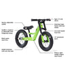 Berg biky city 12" balance bike green